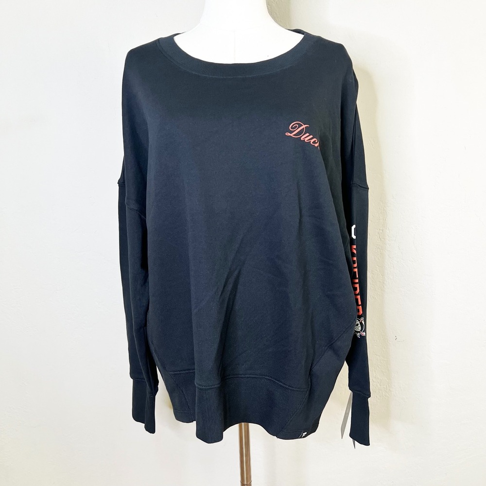 Anaheim Ducks Chris Kreider Fanatics Sweatshirt Women Size Lg Black Scripted New